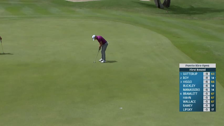 Adrien Dumont de Chassart makes birdie on No. 14 at Puerto Rico