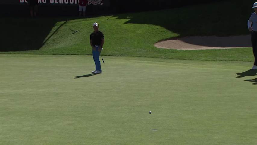 Alex Cejka makes eagle putt on No. 18 at Boeing Classic