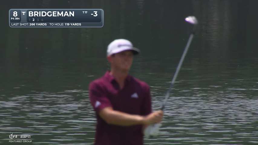 Jacob Bridgeman's 119-yard approach sets up birdie on No. 8 at TOUR Championship