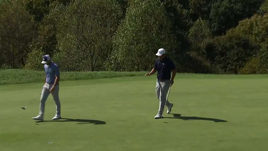 Zach Bauchou makes 13-foot putt for birdie at Korn Ferry Tour Champ