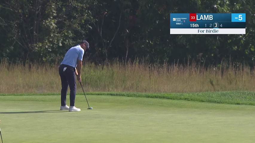 Rick Lamb makes birdie on No. 15 at Korn Ferry Tour Champ