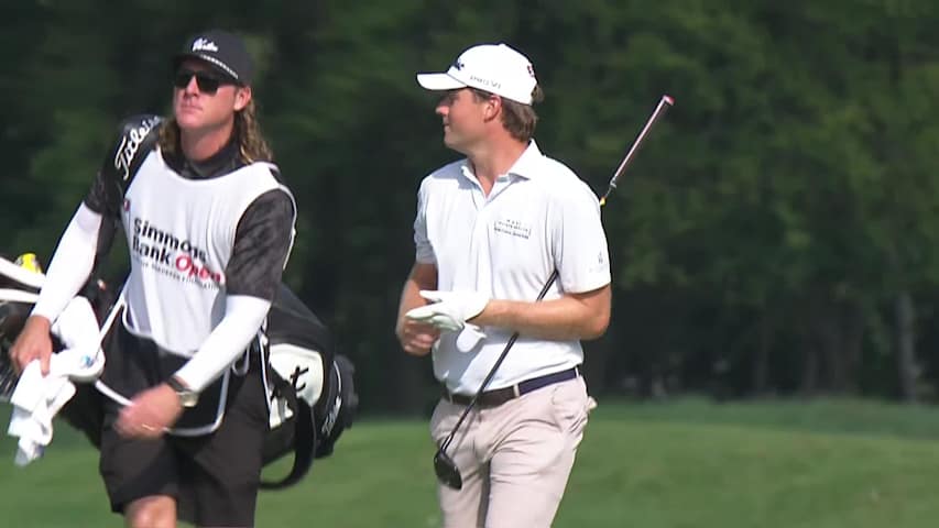 Austin Hitt makes birdie on No. 14 at Simmons Bank Open