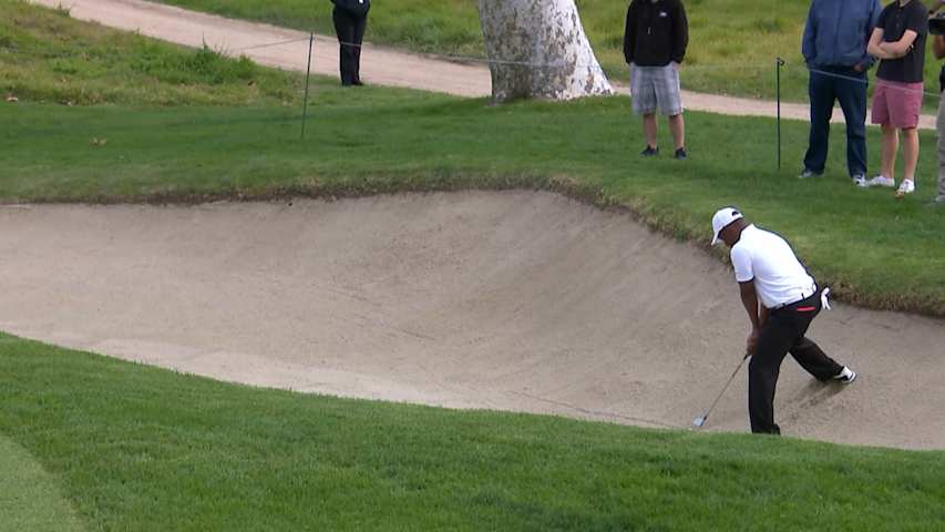 Kevin Hall's impressive par save at Genesis Open
