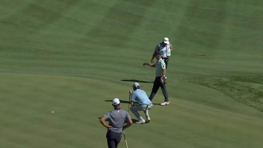 Kevin Streelman holes 17-foot shot for birdie on No. 12 at Bank of Utah