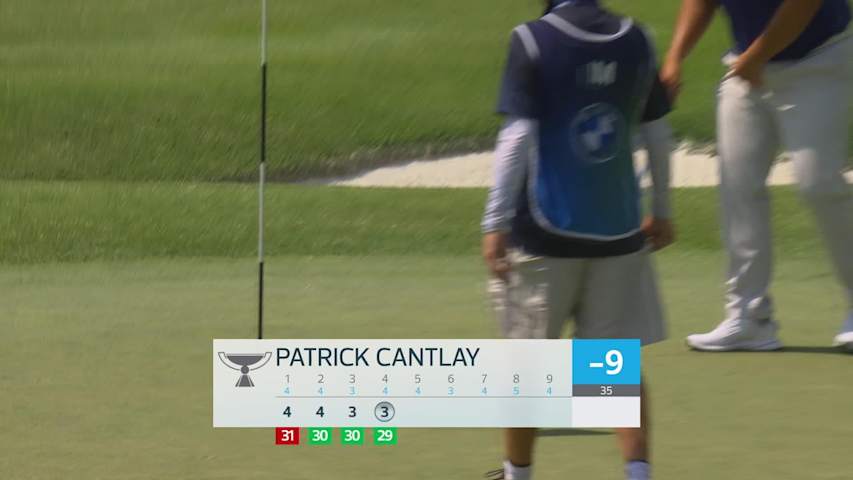 Patrick Cantlay holes 25-foot shot for birdie on No. 4 at BMW Championship