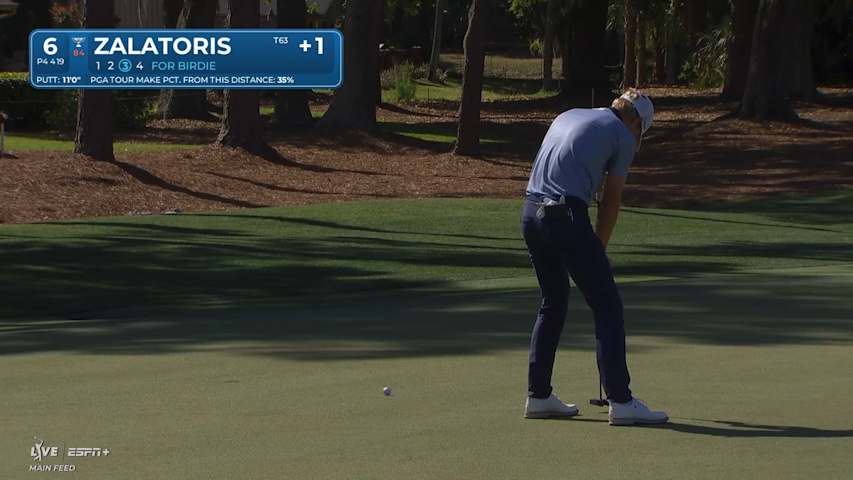 Will Zalatoris drains birdie putt at RBC Heritage