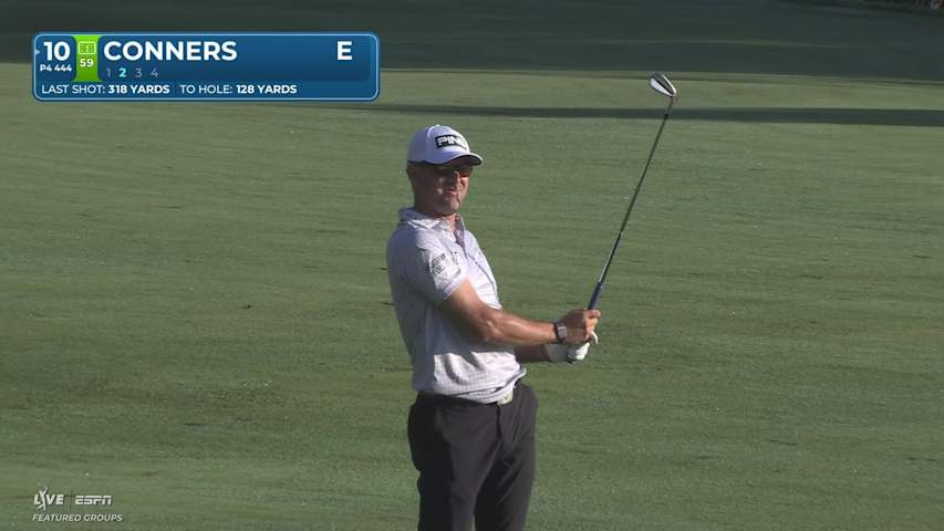Corey Conners's 128-yard approach sets up birdie on No. 10 at Biltmore Championship