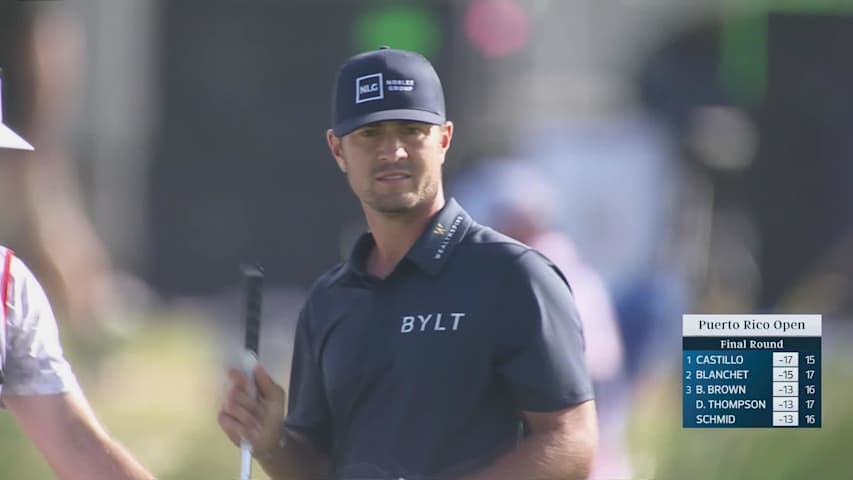 Chandler Blanchet makes birdie on No. 18 at Puerto Rico