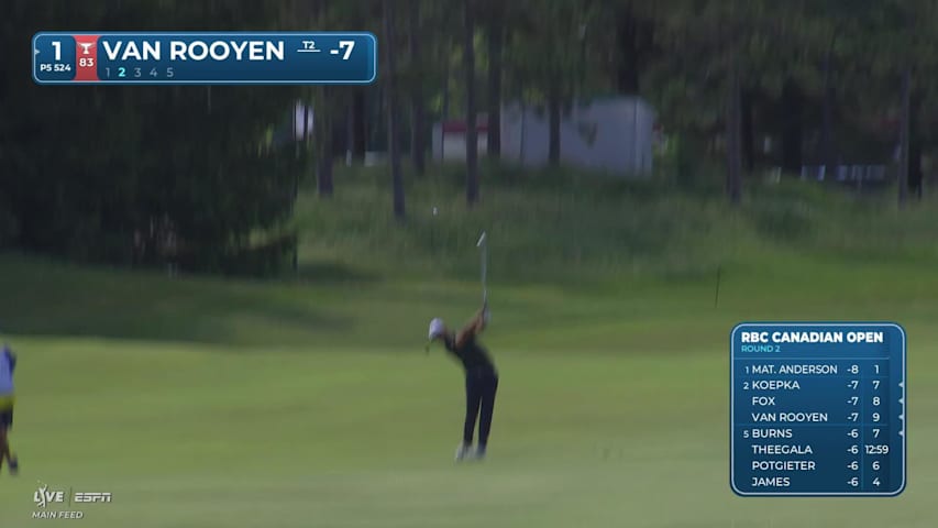 Erik van Rooyen reaches par-5 No. 1 in two, makes par at RBC Canadian