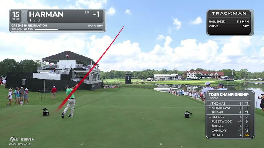 Brian Harman makes birdie on No. 15 at TOUR Championship