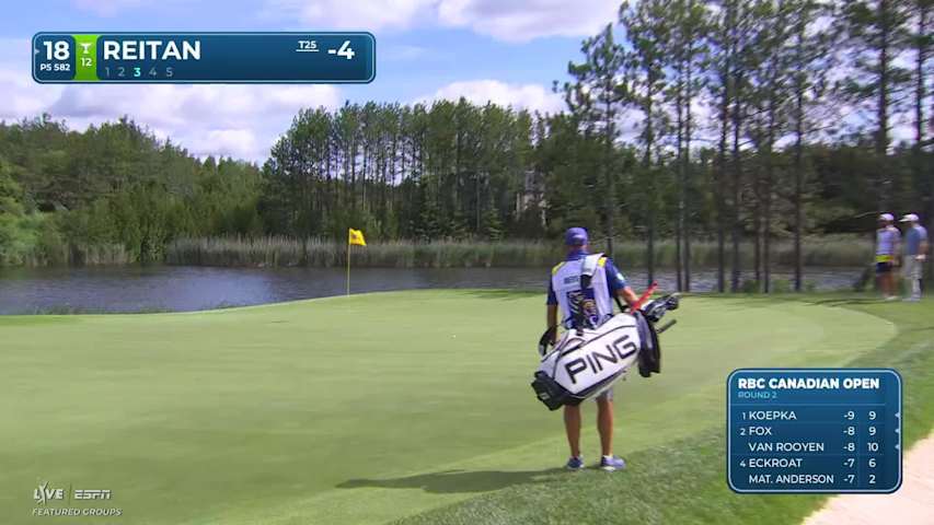 Kristoffer Reitan taps in for birdie on No. 18 at RBC Canadian
