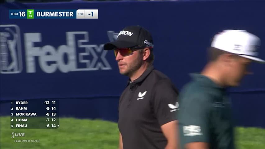 Dean Burmester makes birdie on No. 16 at Farmers