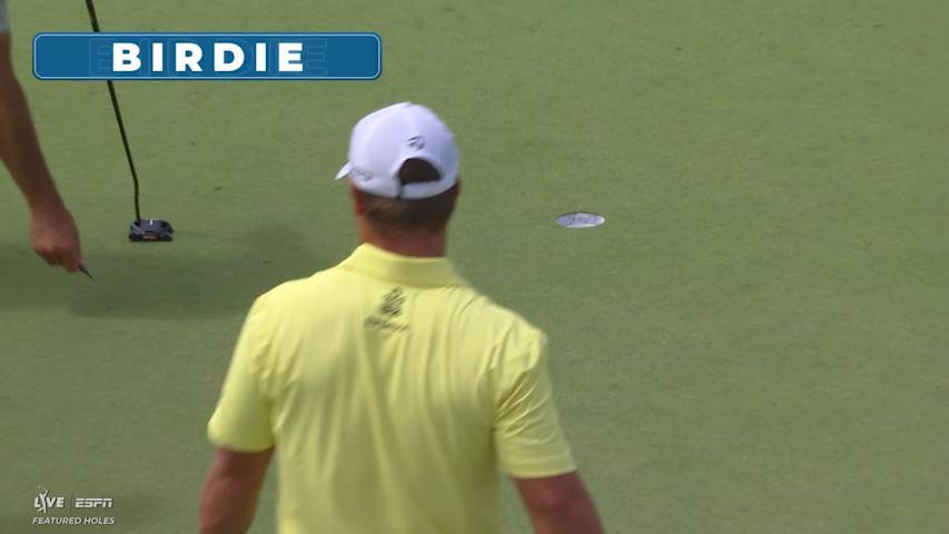 Pierceson Coody drains 28-foot birdie putt on No. 16 at Charles Schwab