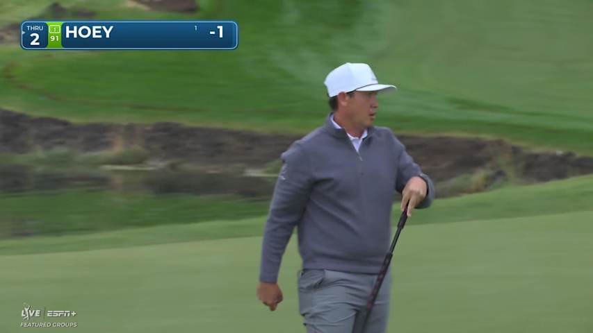 Rico Hoey makes birdie on No. 11 at Bank of Utah