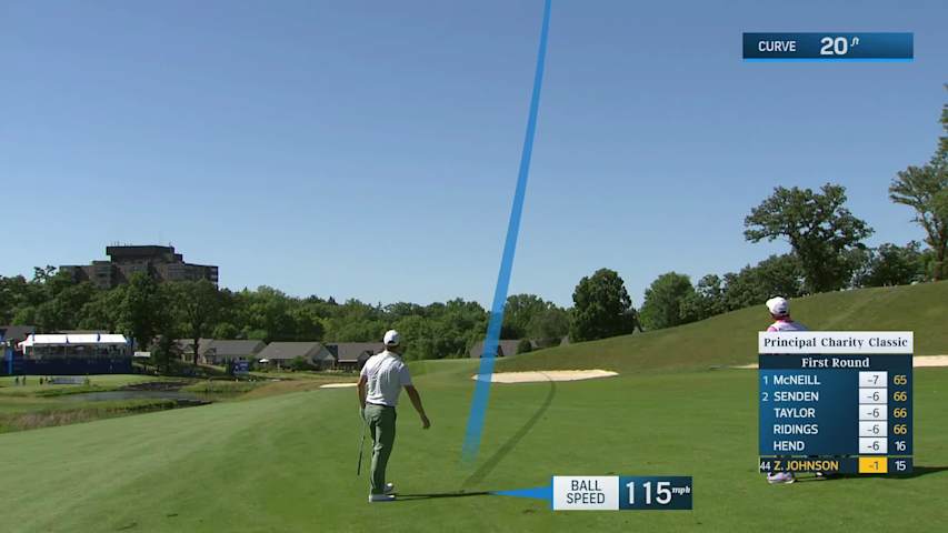Zach Johnson makes birdie on No. 16 at Principal Charity Classic