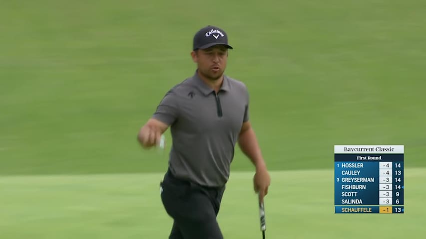 Xander Schauffele drains 31-foot birdie putt at Baycurrent
