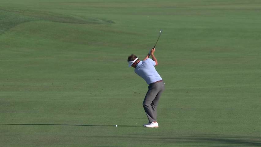 Keith Mitchell hits 230-yard approach to 8 feet, sets up birdie on No. 12 at Arnold Palmer