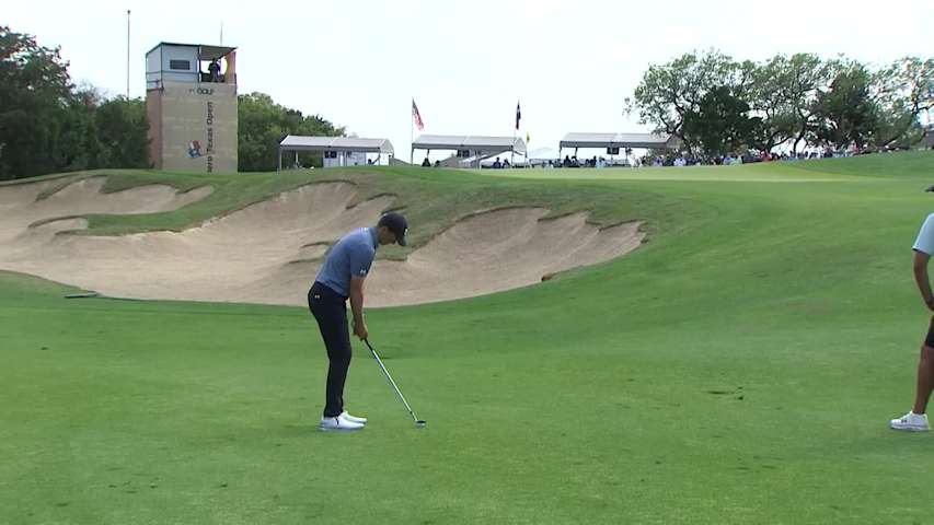 Jordan Spieth birdies after hitting wedge to 5 feet at Valero