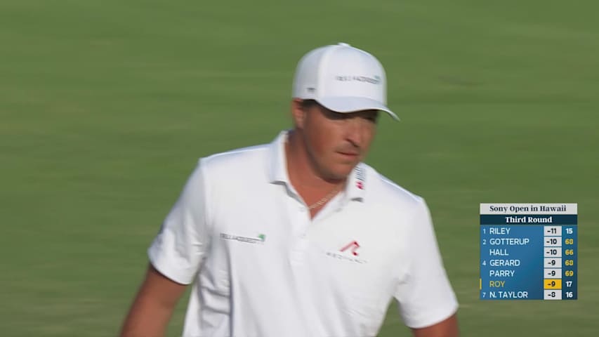Kevin Roy hits 62-yard approach to 2 feet, sets up birdie on No. 18 at Sony Open