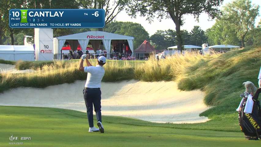 Patrick Cantlay drains 16-foot birdie putt on No. 10 at Rocket Classic