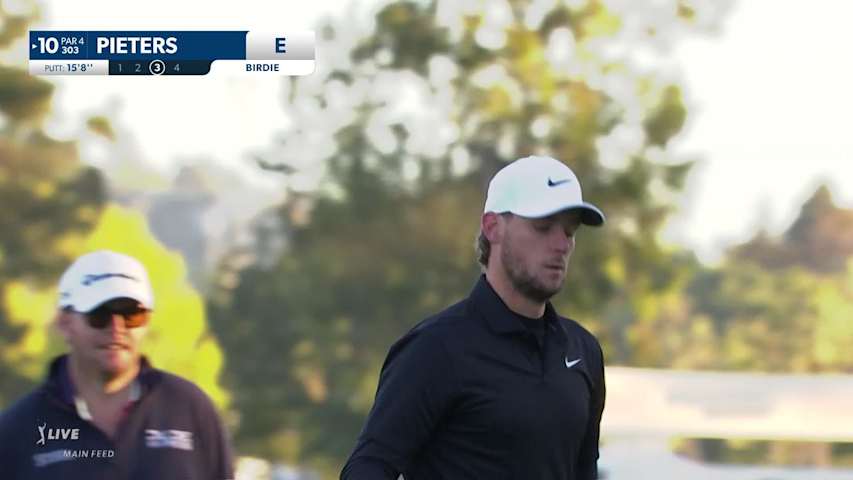 Thomas Pieters sends in 16-footer for birdie at Genesis
