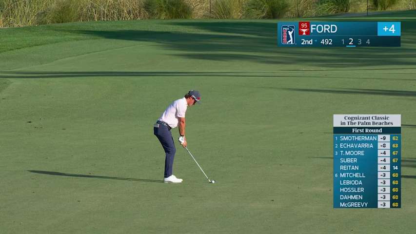 David Ford hits 144-yard approach for eagle on No. 2 at Cognizant Classic