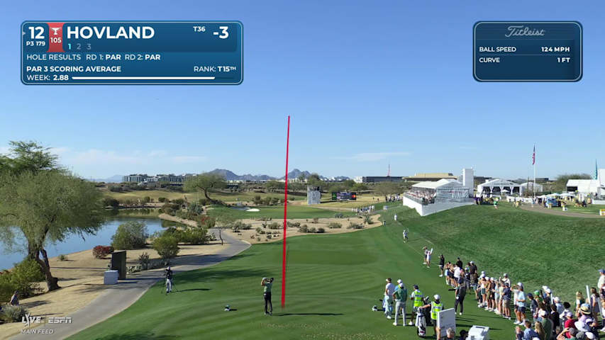 Viktor Hovland buries 35-foot birdie putt on No. 12 at WM Phoenix Open