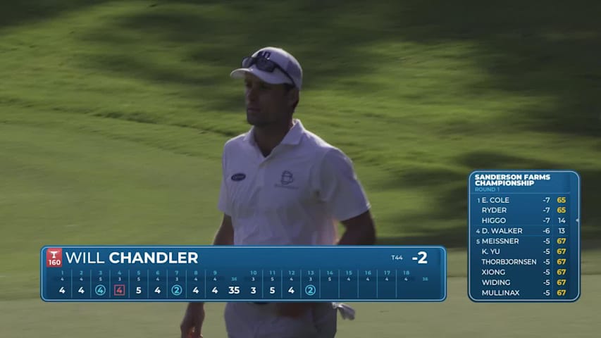 Will Chandler sinks 9-foot birdie putt on No. 13 at Sanderson Farms