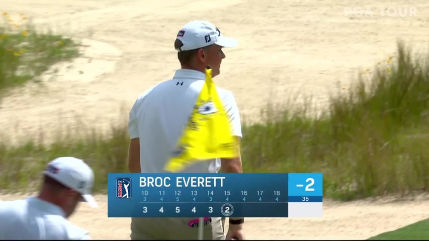 Broc Everett nearly aces par-4 15th at Palmetto Championship
