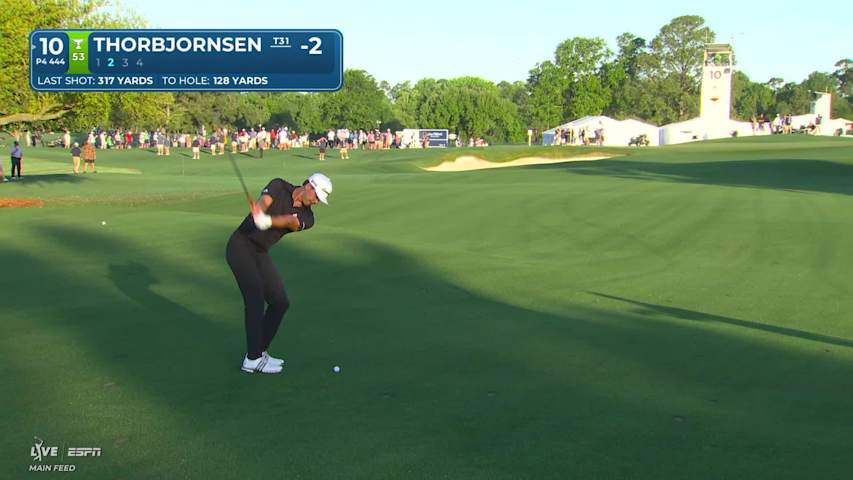 Michael Thorbjornsen hits 127-yard approach to 10 feet, sets up birdie
