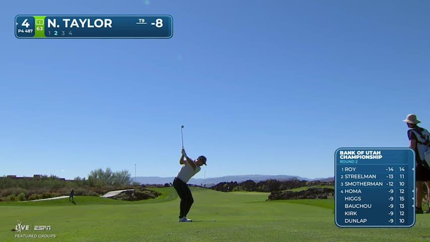 Nick Taylor's 190-yard approach sets up birdie on No. 4 at Bank of Utah