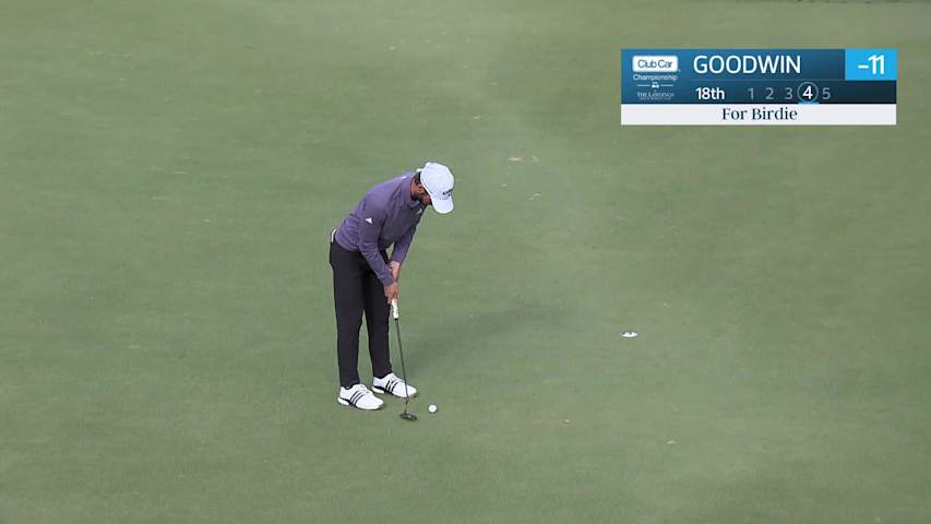 Noah Goodwin makes birdie on No. 18 at Club Car Championship