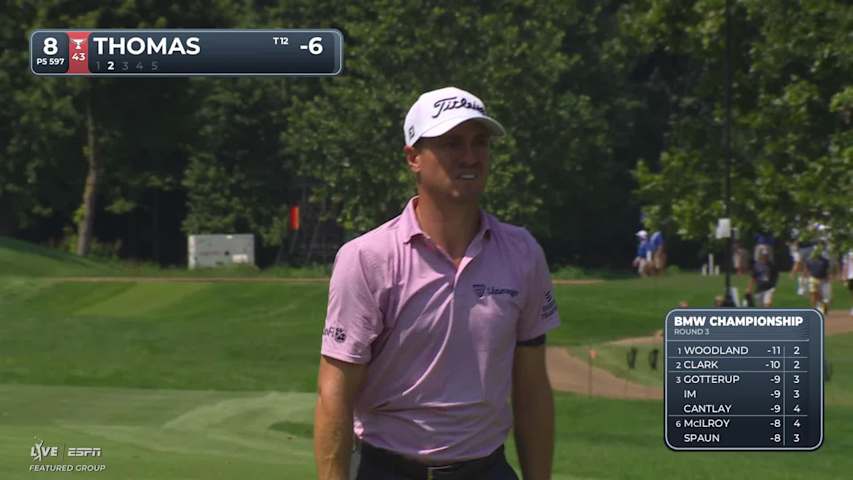 Justin Thomas reaches par-5 No. 8 in two, makes birdie at BMW Championship