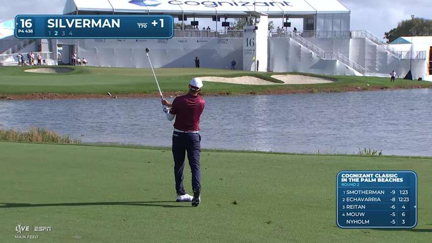 Ben Silverman hits 160-yard approach to 11 feet, sets up birdie on No. 16 at Cognizant Classic
