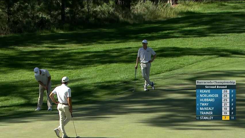 Preston Stanley makes birdie putt on No. 12 at Barracuda