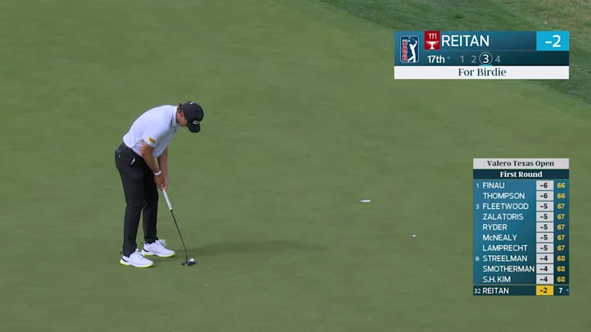 Kristoffer Reitan hits 111-yard approach to 10 feet, sets up birdie on No. 17 at Valero