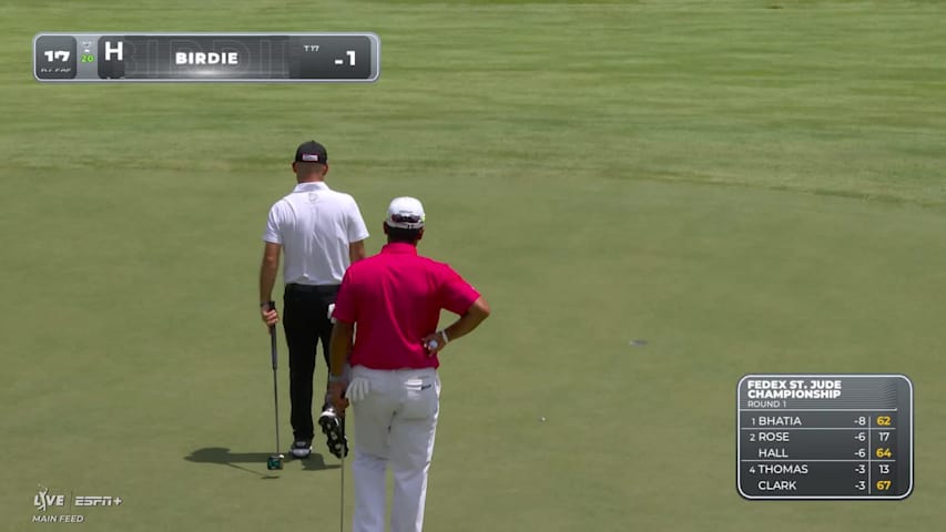 Brian Harman makes birdie on No. 17 at FedEx St. Jude