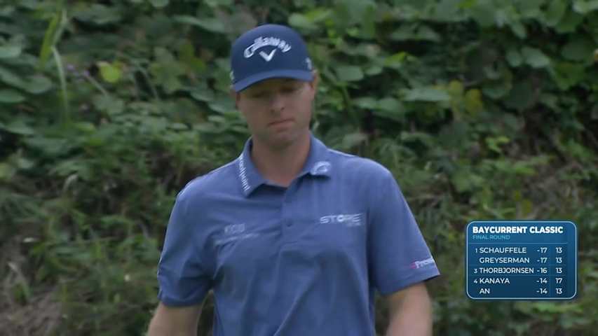 Max Greyserman pitches it close to set up birdie, tie lead at Baycurrent
