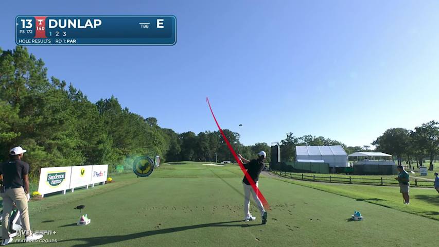 Nick Dunlap nearly Aces No. 13, sets up birdie at Sanderson Farms