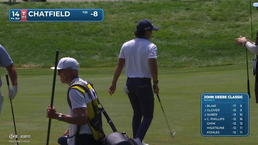 Davis Chatfield makes birdie on No. 14 at John Deere