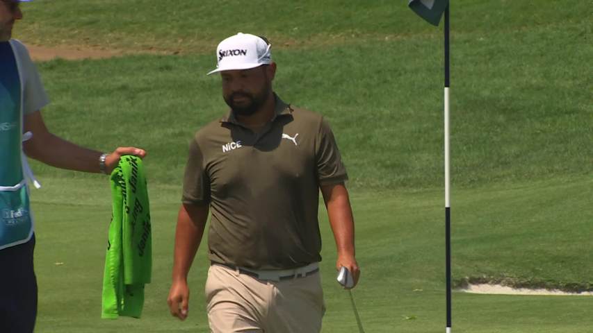 J.J. Spaun holes 36-foot approach for birdie on No. 4 at BMW Championship
