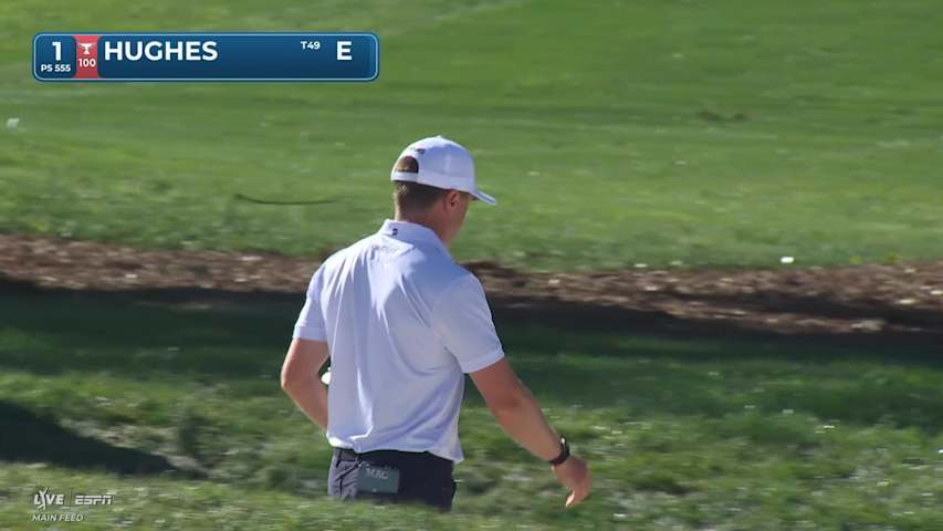 Mackenzie Hughes rolls in 5-foot birdie putt on No. 1 at Valspar