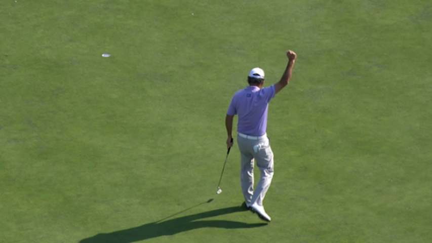 David Frost pours in a 22-footer at First Tee Open