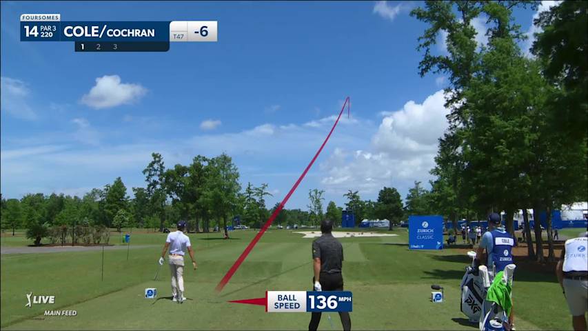 Eric Cole dials in tee shot to set up birdie at Zurich Classic