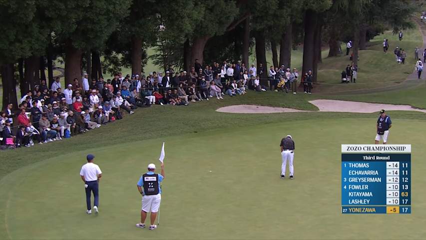 Ren Yonezaw sinks birdie putt at ZOZO CHAMPIONSHIP