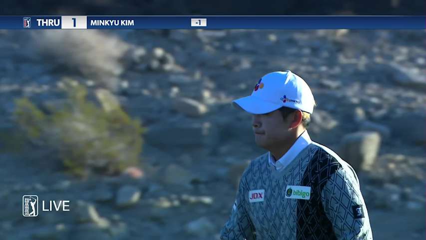 Minkyu Kim's near hole-out eagle on No. 1 at THE CJ CUP