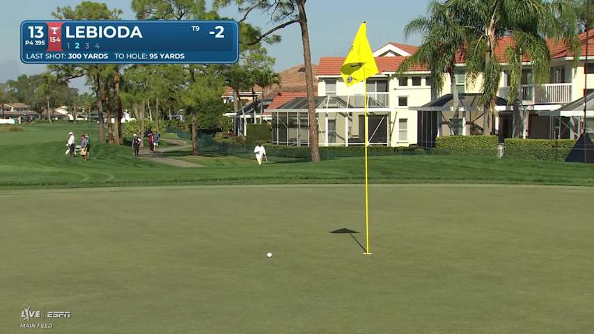 Hank Lebioda hits 94-yard approach to 3 feet, sets up birdie on No. 13 at Cognizant Classic
