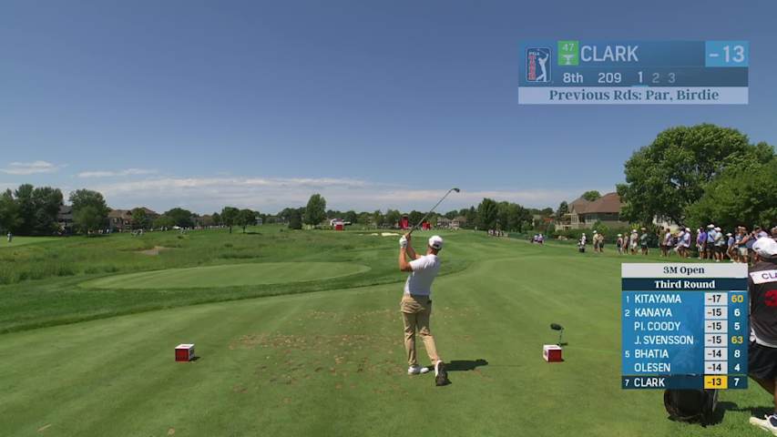 Wyndham Clark makes birdie on No. 8 at 3M Open