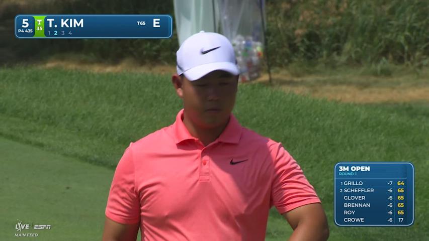Tom Kim's 140-yard approach sets up birdie on No. 5 at 3M Open