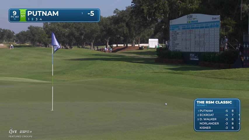 Andrew Putnam hits 192-yard approach to 11 feet, sets up birdie on No. 9 at The RSM Classic
